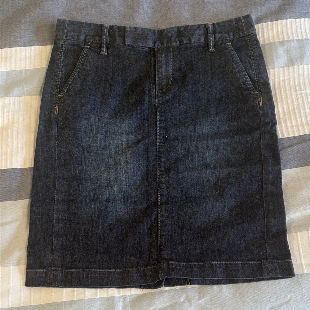 Converse One Star Denim Skirt Y2K Dark Wash Jean Skirt •Casual Mini Pencil Style